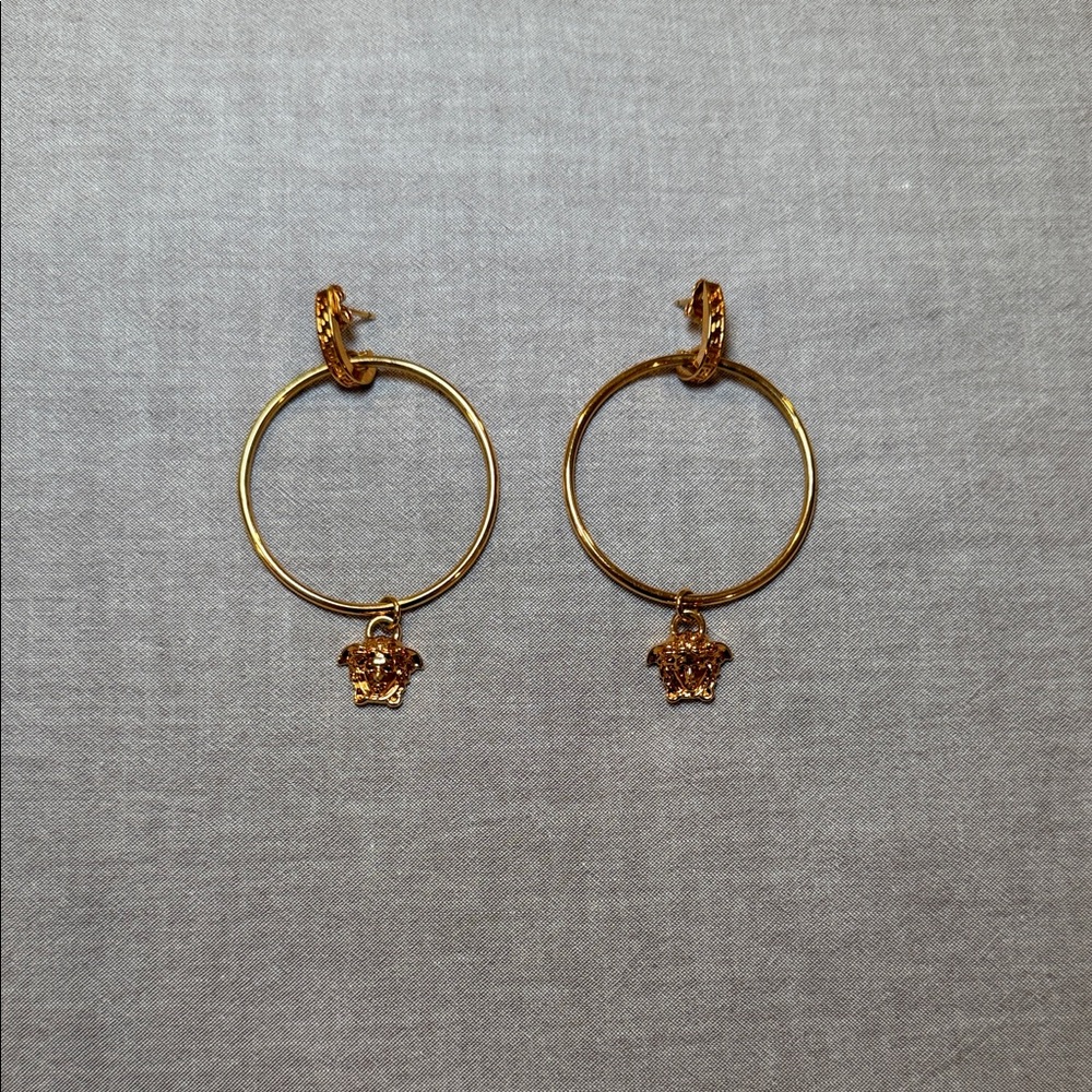 Versace Gold Hoop Earrings